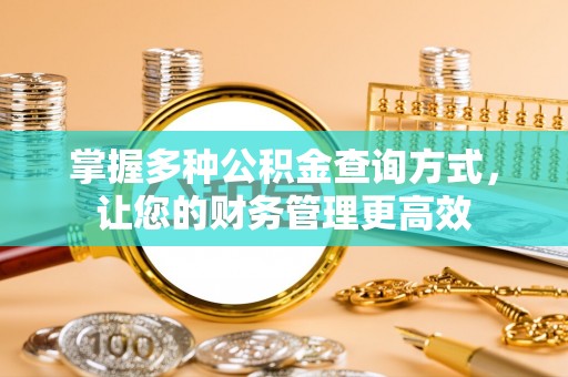 丰顺掌握多种公积金查询方式，让您的财务管理更高效