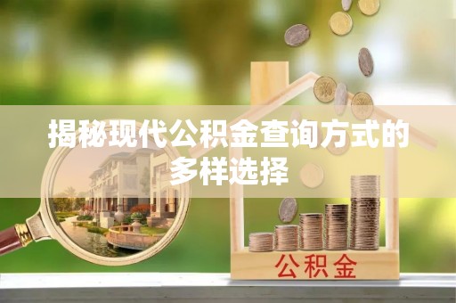丰顺揭秘现代公积金查询方式的多样选择
